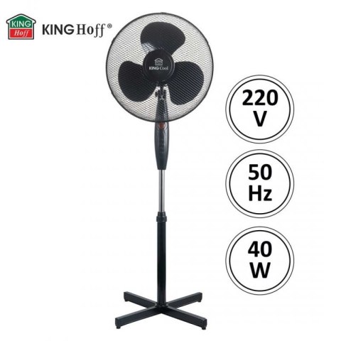 WENTYLATOR WIATRAK STOJĄCY PODŁOGOWY KINGCOOL KC-2125 czarny Kinghoff