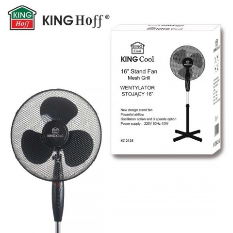 WENTYLATOR WIATRAK STOJĄCY PODŁOGOWY KINGCOOL KC-2125 czarny Kinghoff