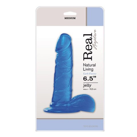 Dildo-JELLY DILDO REAL RAPTURE BLUE 6,5" Real Rapture