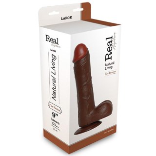 Dildo-REALISTIC DILDO REAL RAPTURE BROWN 9" Real Rapture