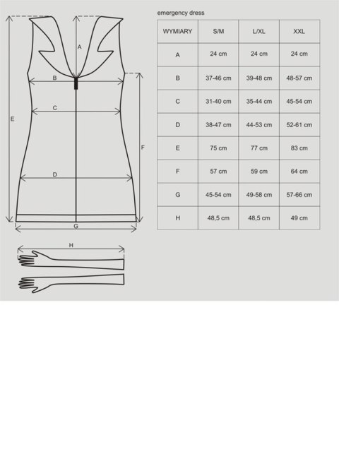 Bielizna-Emergency dress kostium S/M + stetoskop Obsessive