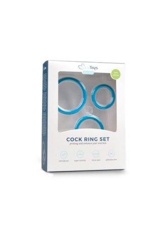 Pierścień-Cock Ring Set Blue Easytoys