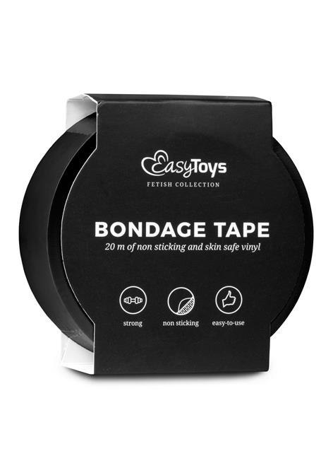 Wiązania-Black Bondage Tape 20 m Easytoys