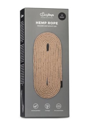 Wiązania-Hemp Bondage Rope 10M Easytoys