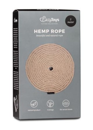 Wiązania-Hemp Bondage Rope 5M Easytoys