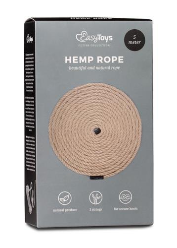 Wiązania-Hemp Bondage Rope 5M Easytoys