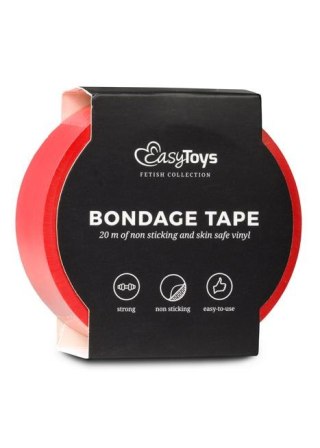 Wiązania-Red Bondage Tape 20 m Easytoys