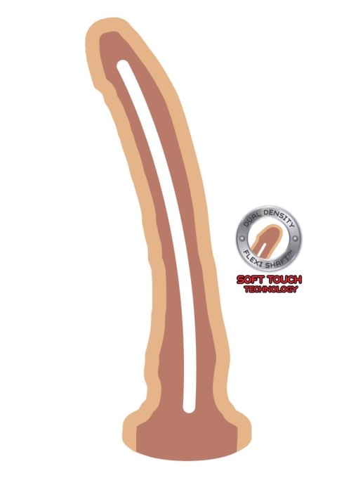 Dual Density Dong 9 inch Light skin tone TOYJOY