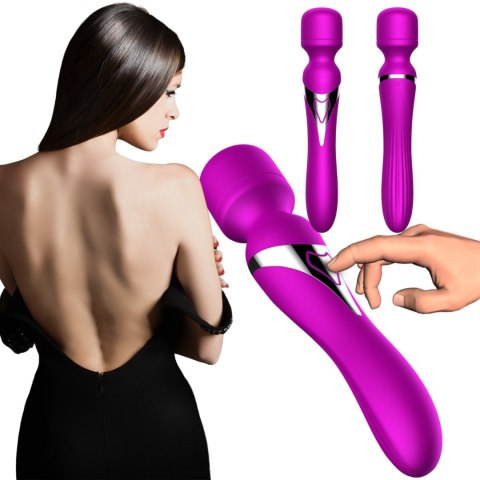 Stymulator-Silicone Dual Massager USB 7+7 Function Purple B - Series Fox