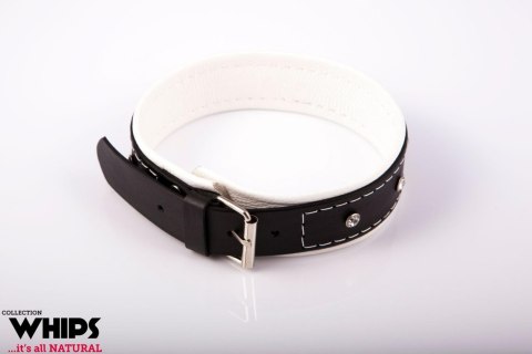Wiązania - Obroża damska 4 cm, biała Whips Collection