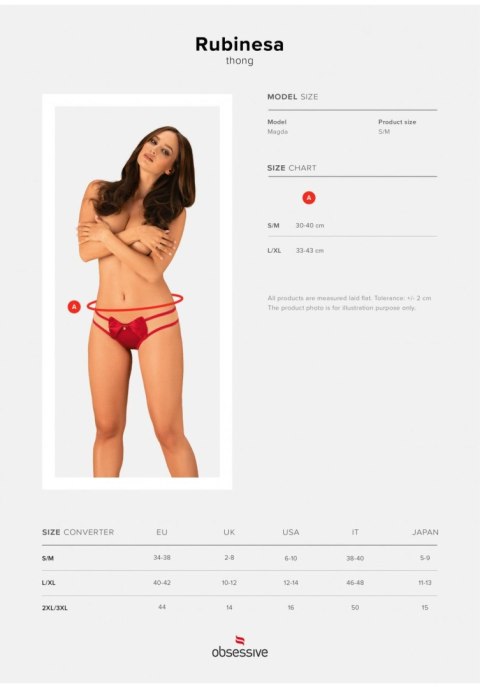 Bielizna-Rubinesa stringi L/XL Obsessive