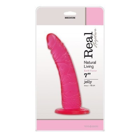 Dildo-JELLY DILDO REAL RAPTURE PINK 7" Real Rapture