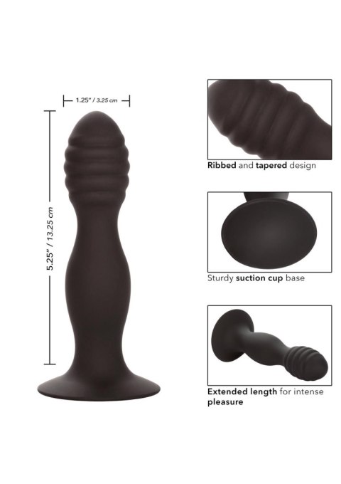 Ribbed Anal Stud Black CalExotics