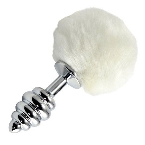 Spiral Pompon Metal Plug White Lovetoy