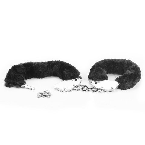Fetish Pleasure Fluffy Handcuffs Black Lovetoy
