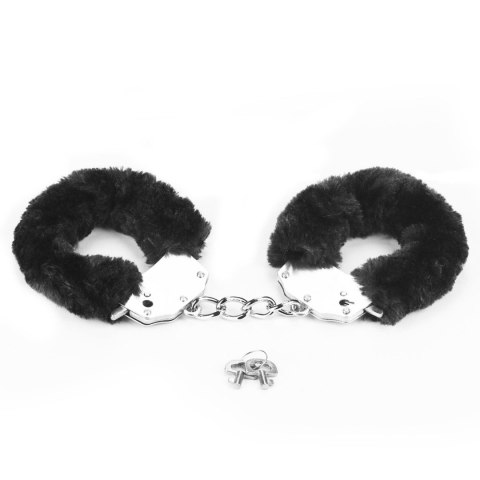 Fetish Pleasure Fluffy Handcuffs Black Lovetoy