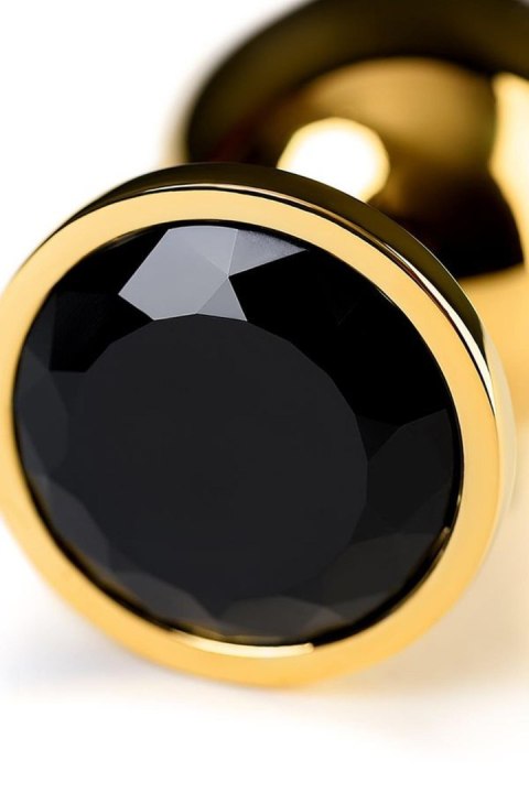 Gold anal plug TOYFA Metal with pink round-shaped gem Metal by TOYFA