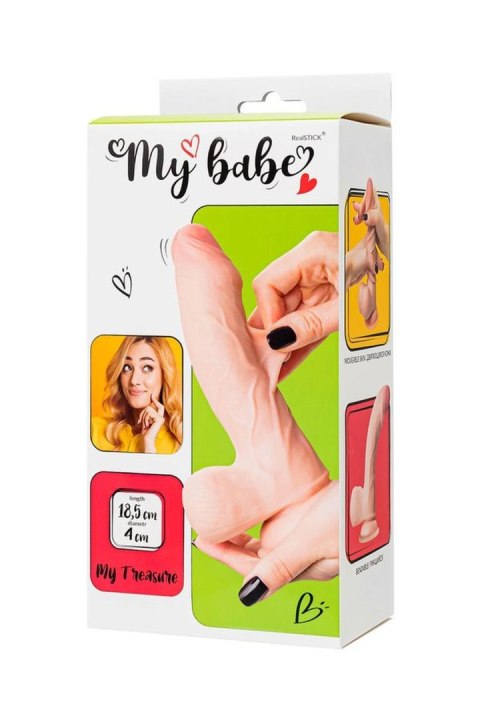 My Babe My Treasure Realistic Dildo, TPE, Nude, 18.5 cm My Babe by RealStick