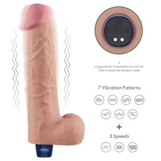 10.5" REAL SOFTEE Rechargeable TPE Vibrating Dildo(Flesh) Lovetoy