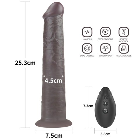 10'' Dual Layered Platinum Silicone Rotator Lovetoy