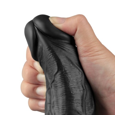 10" REAL SOFTEE Rechargeable TPE Vibrating Dildo(Black) Lovetoy