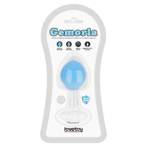 Gemoria Silicone Butt Plug (Glow-In-The-Dark) - blue Lovetoy