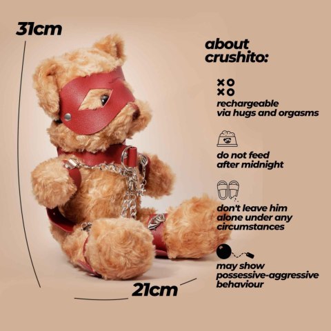 CRUSHIOUS CRUSHITO BONDAGE TEDDY BEAR RED 31CM Crushious