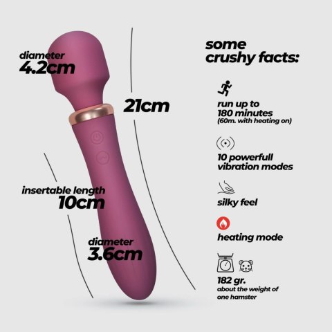 CRUSHIOUS DUAL MASSAGE WAND JINX RED WINE Crushious