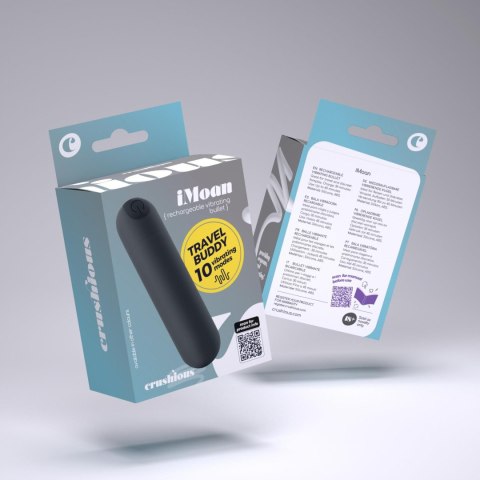CRUSHIOUS IMOAN RECHARGEABLE VIBRATING BULLET BLACK Crushious
