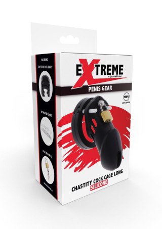 Chastity Cock Cage Slicone L Black Hidden Desire