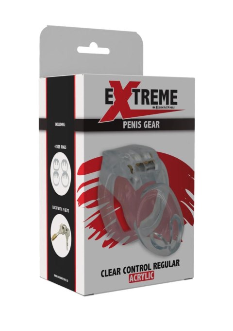 Clear Control Cock Cage Regular Hidden Desire
