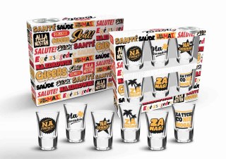 Shot On - Zestaw 6 Kieliszków - 35ml - Toasty House of Mugs