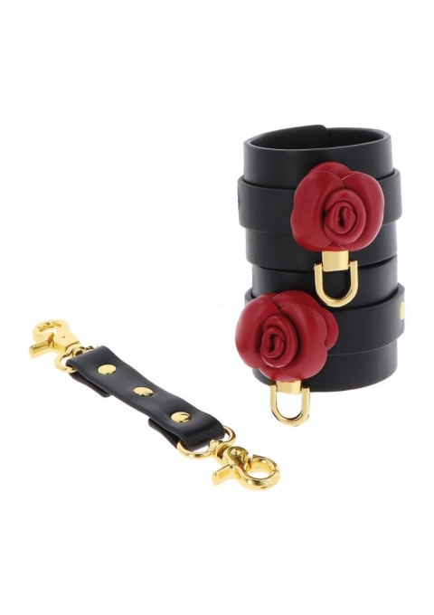 Wild Roses Wrist Cuffs Black Taboom