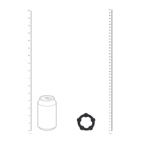 Beaded Silicone Cockring - S - 30mm - Black Levelz by Shots