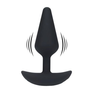 Classic Vibrating Silicone Anal Plug - M - Black Levelz