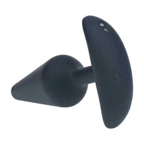 Classic Vibrating Silicone Anal Plug - M - Black Levelz