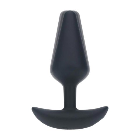 Classic Vibrating Silicone Anal Plug - M - Black Levelz