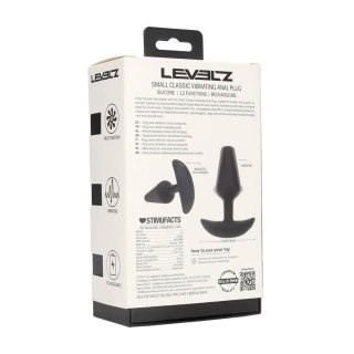 Classic Vibrating Silicone Anal Plug - S - Black Levelz