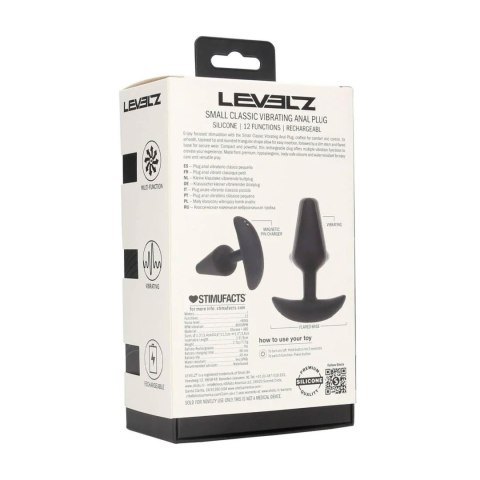 Classic Vibrating Silicone Anal Plug - S - Black Levelz