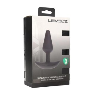 Classic Vibrating Silicone Anal Plug - S - Black Levelz
