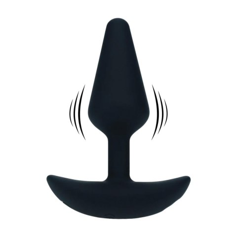 Classic Vibrating Silicone Anal Plug - S - Black Levelz
