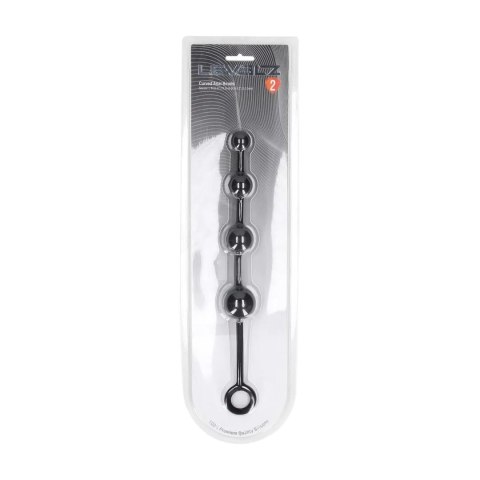 Curved Silicone Anal Beads - Black Levelz