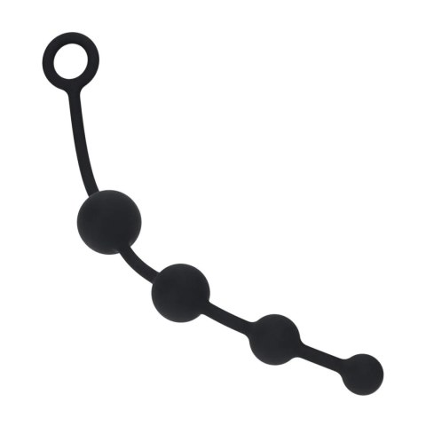 Curved Silicone Anal Beads - Black Levelz