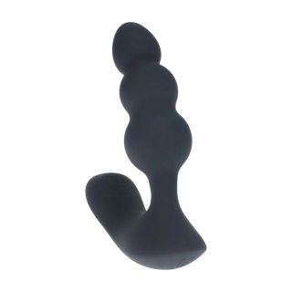 Dual Motor Remote Control Beaded Vibrating Liquid Silicone Prostate Stimulator - Black Levelz