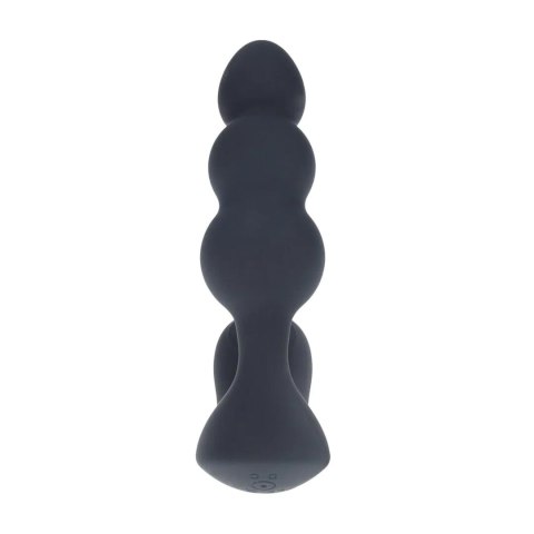 Dual Motor Remote Control Beaded Vibrating Liquid Silicone Prostate Stimulator - Black Levelz
