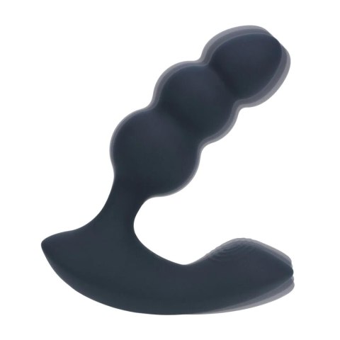 Dual Motor Remote Control Beaded Vibrating Liquid Silicone Prostate Stimulator - Black Levelz