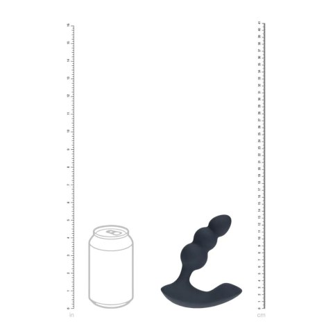 Dual Motor Remote Control Beaded Vibrating Liquid Silicone Prostate Stimulator - Black Levelz