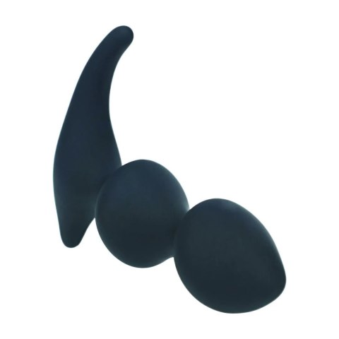 Full Double Ripple Silicone Prostate Massager - Black Levelz