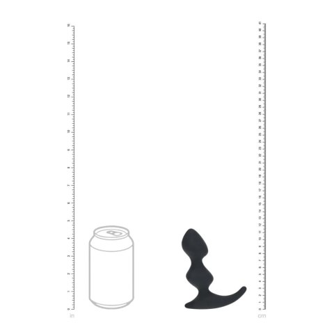 Full Double Ripple Silicone Prostate Massager - Black Levelz