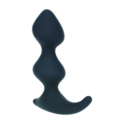 Full Double Ripple Silicone Prostate Massager - Black Levelz